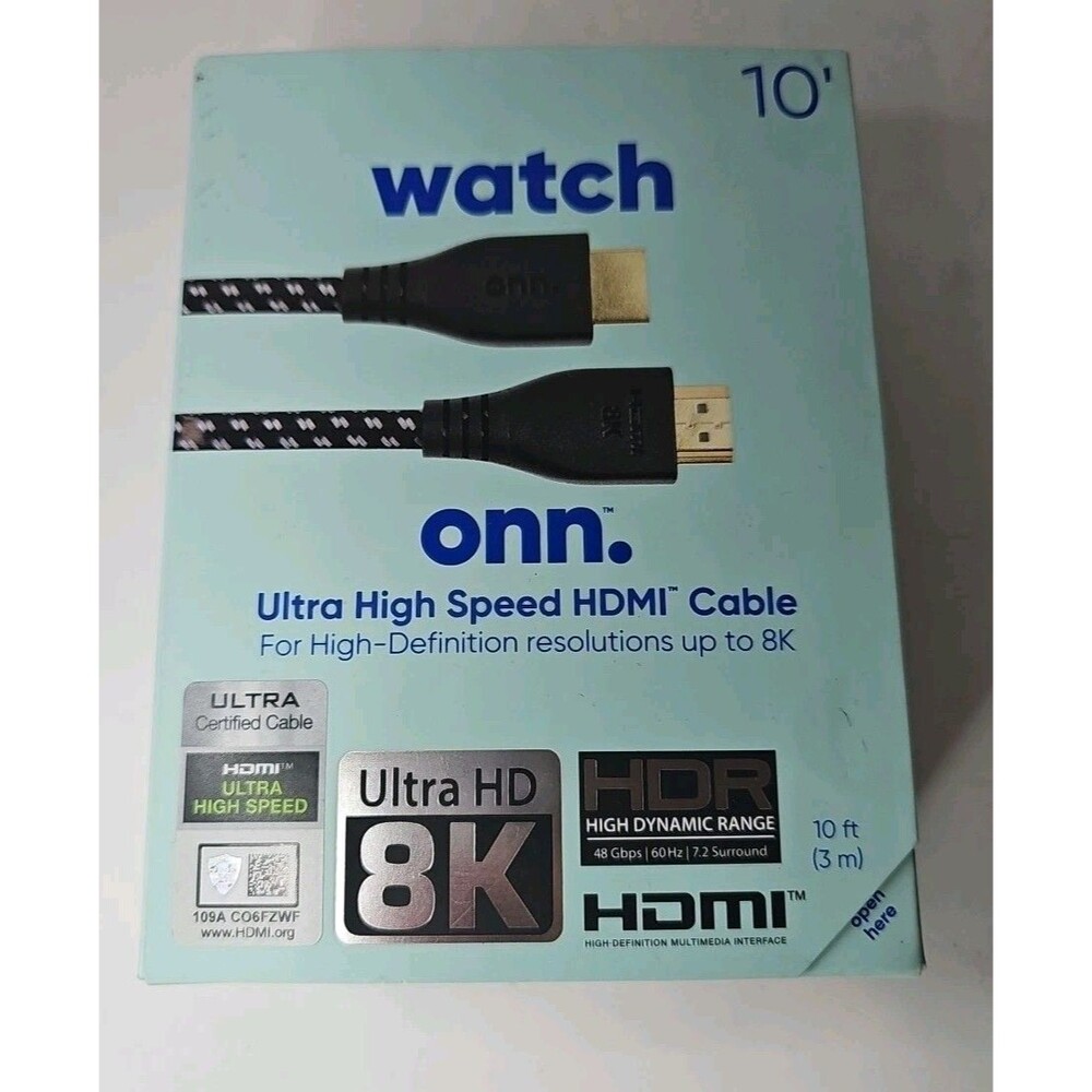 10' watch onn. Ultra High Speed HDMI Cable